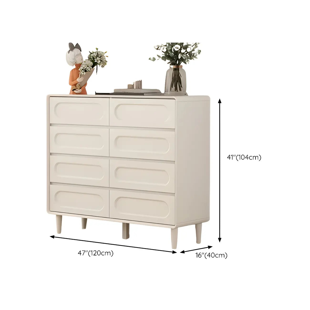 Modern White Wooden Dressers & Chests with Drawers for Homes