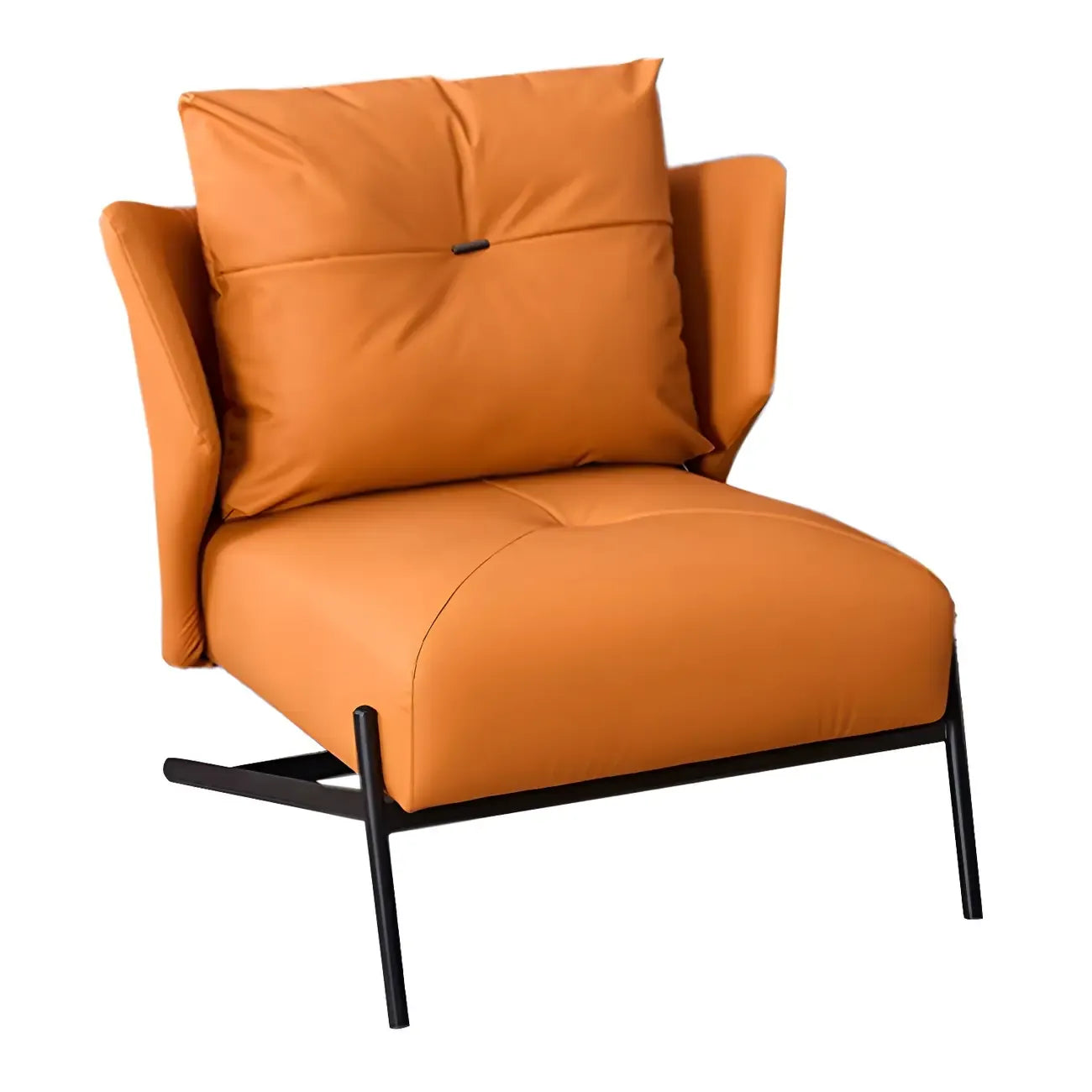 Modern Cat-Resistant Leather High Back Accent Chair