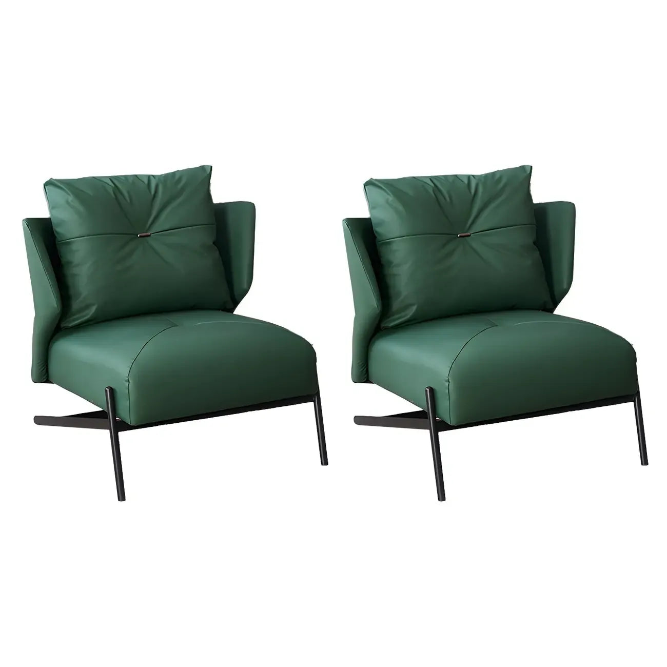 Modern Cat-Resistant Leather High Back Accent Chair