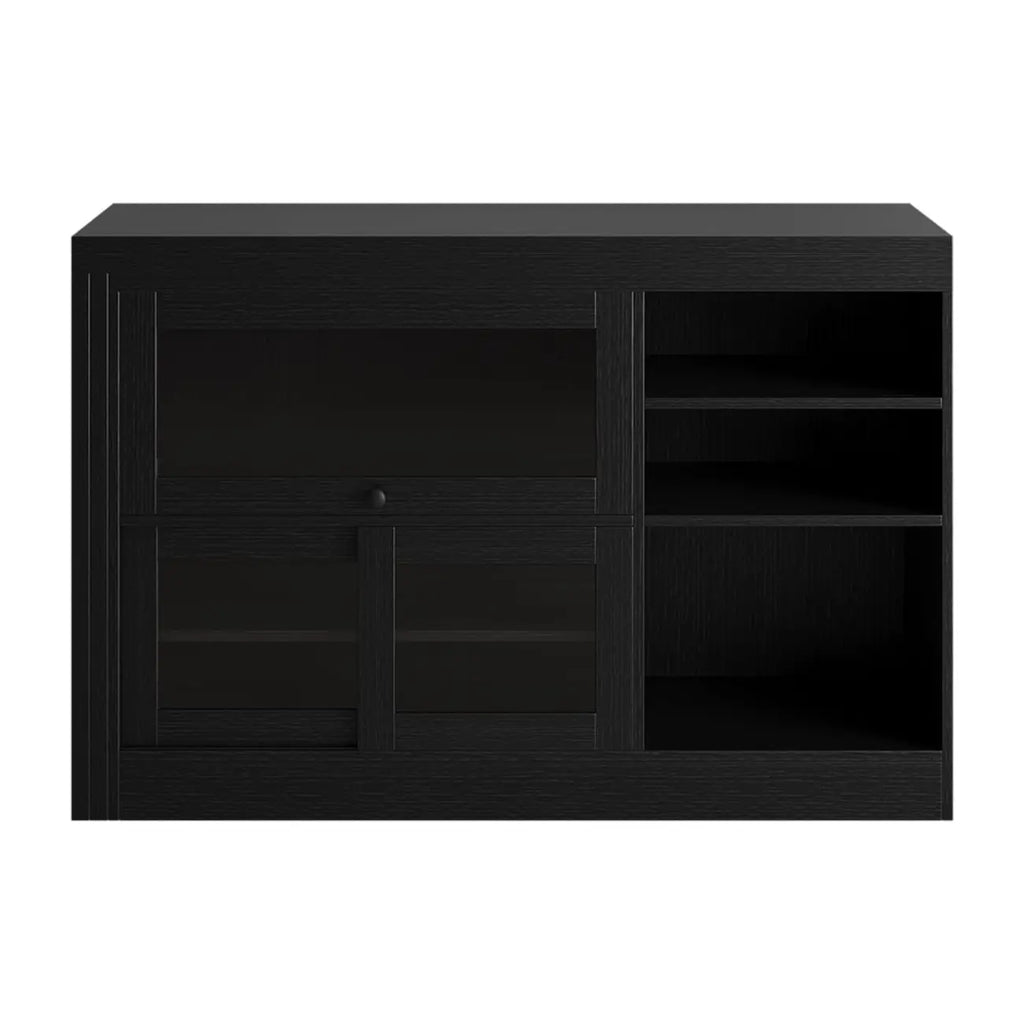 Farmhouse Extendable Black MDF Sideboard