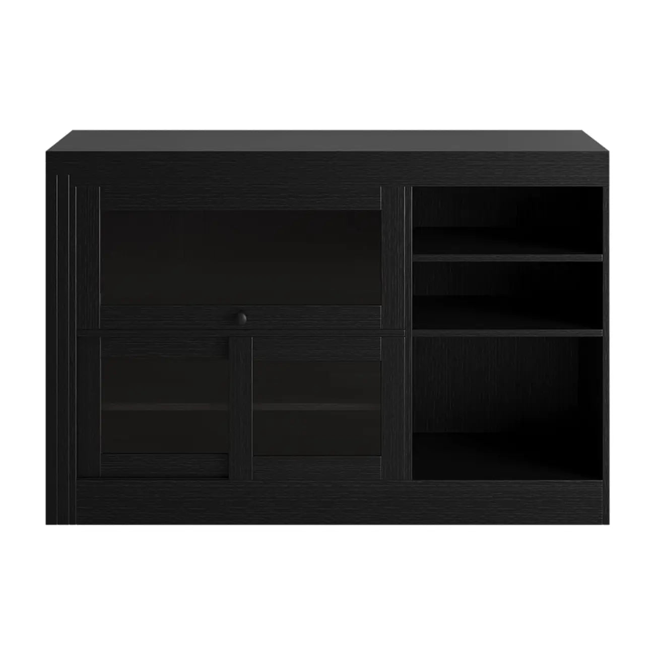 Farmhouse Extendable Black MDF Sideboard